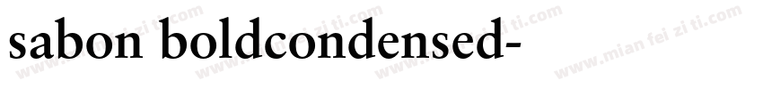 sabon boldcondensed字体转换